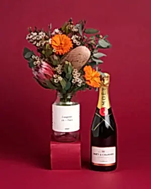 Personalised Native Flowers + Champagne